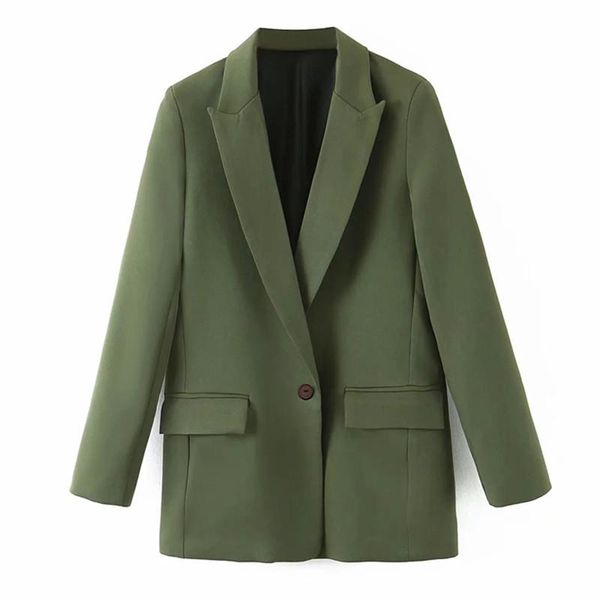 

women's suits & blazers women office wear suit blazer 2021 solid casual single breasted coat jacket long sleeve notched collar pockets, White;black