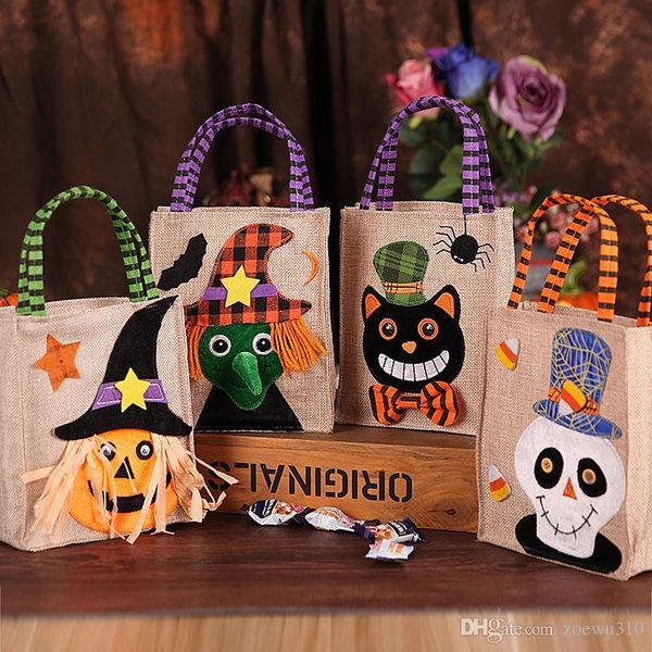 Novo Partido Festivel Suprimentos Halloween Abóbora Bruxas Saco De Presente Doces Bolsa De Bolo Deleite ou Doces Doces Doces Bolsa De Armazenamento XVT0678