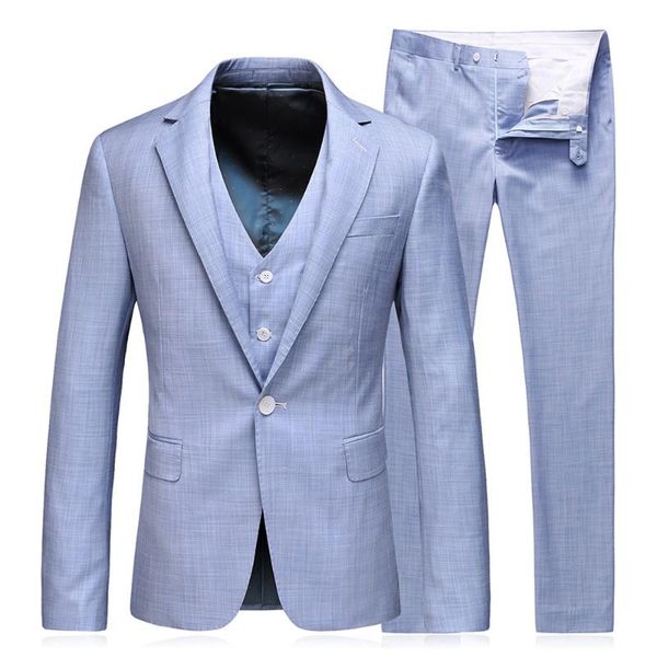 

men's suits & blazers ( jacket + vest pants ) fashion boutique plaid casual business suit groom wedding dress performance tuxedo, White;black