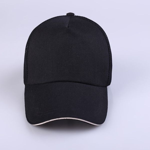 

solid mesh cap diy custom hat work hat advertising cap baseball hat wholesale for men and women, Blue;gray
