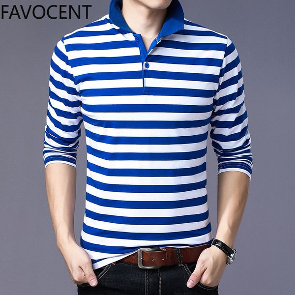 

2021 men cotton casual long sleeve tees classic striped mens polos shirts fanshion brand clothes new polo shirt n758, White;black