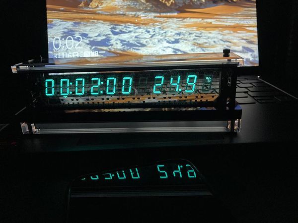 

desk & table clocks screen display deskvfd clock digital led creative home ambient light measure temperature humidity