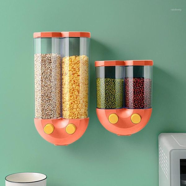 

storage bottles & jars wall-mounted grain box compartmentalized tank organizer wall mounted plastic tools
