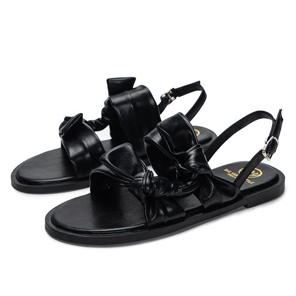 

women sandals summer 2020 fashion solid buckle sandals comfortable women shoes beach casual bow ladies plus size sandals