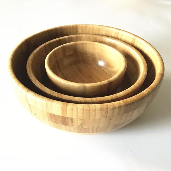 

bowls bamboo salad bowl set wood