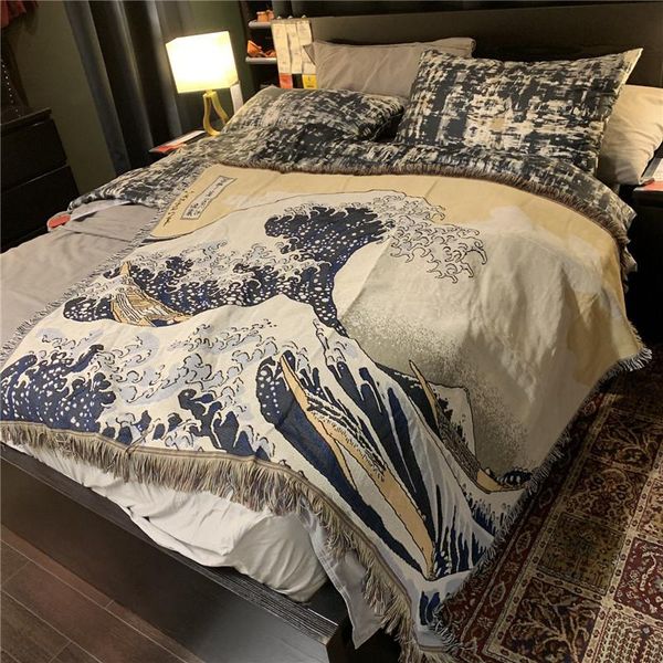 

blankets gy4059 geometry surfing blanket sofa decorative slipcover stitching rug tapestry carpet home&living