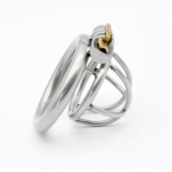 

new lock 304 stainless steel cock cage game male chastity cage device toys