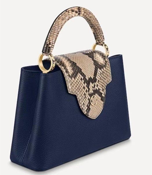 

fashion designer luxury serpentine bags patchwork capuciness 20*27cm taurillon leather totes handbags with dust bag fast and delivery