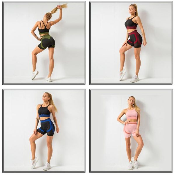 

seamless yoga sets 2 pieces gym set women sports bras leggings sport set women sports suit workout clothes sportswear, White;red