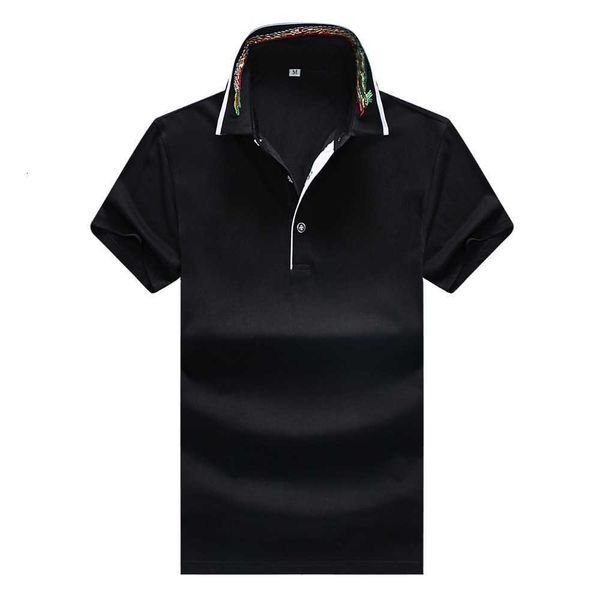 

men's polos men short solid regular cotton brand shirt tee summer polo shirts clothing business male plus size 5zbl, White;black