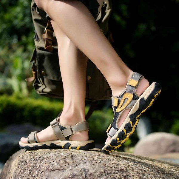 

slippers man roman comfortable walking fashion sandal summer light-weight men's s outdoor beach soft casual shoes for yjln, Black
