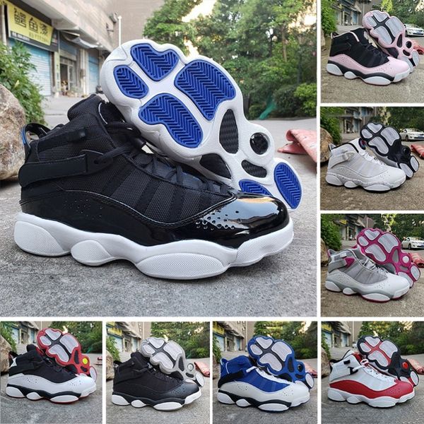 

discount black blue jumpman six rings mens basketball shoes black ice bred cool grey high cut 6s men trainers outdoor sports sneakers