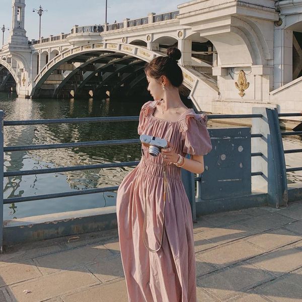 

casual dresses cmaz for women summer 2021 korean style, Black;gray