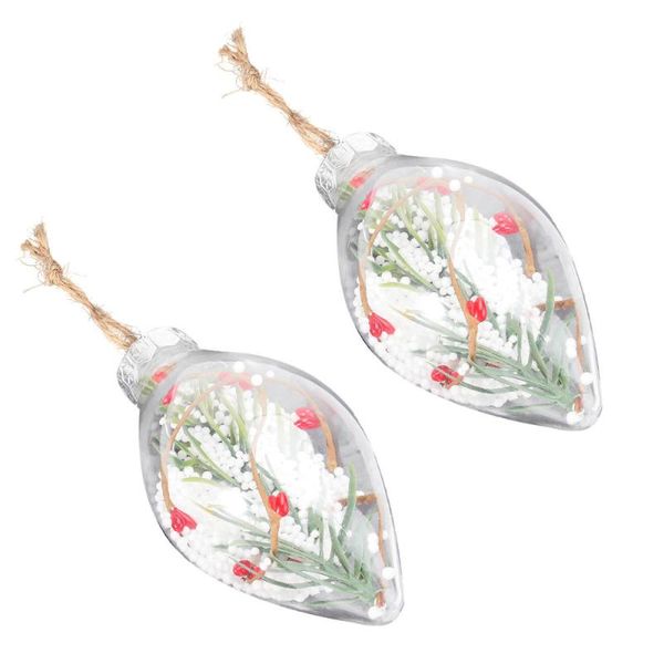 

2pcs christmas hanging novel ornaments transparent (transparent)