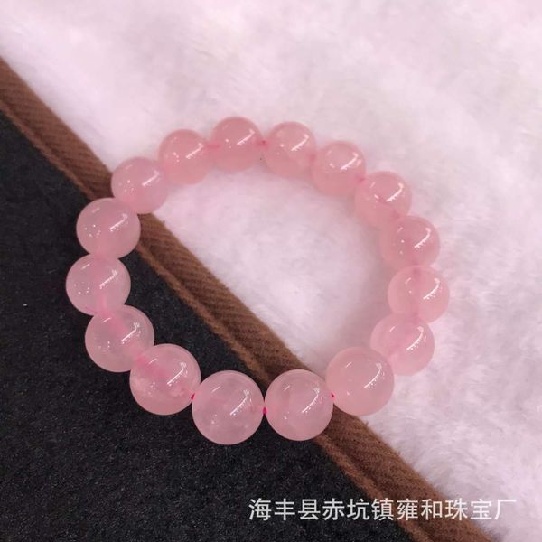 

strands brazilian pink crystal bracelet furong stone gift, Black