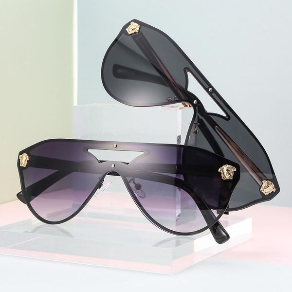 

sunglasses giausa one piece european and american personality men's women's modern, White;black