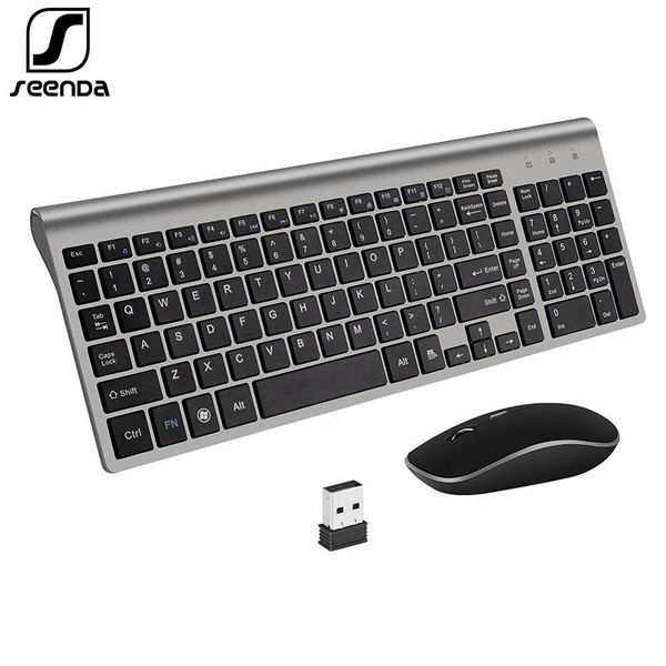 

keyboard mouse combos seenda russian spain wireless and combo ergonomic pc mause silent button set for laptop