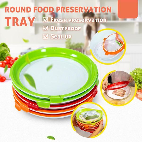 

storage bottles & jars round clever tray creative food plastic preservation kitchen items container set fresh microwave