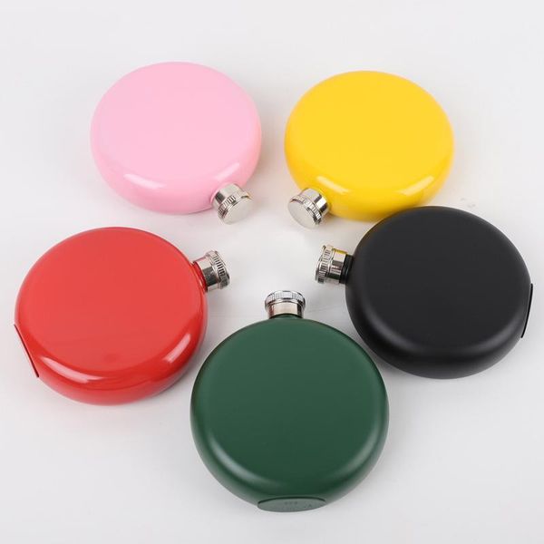 

hip flasks 5 oz stainless steel flask wine mug mini candy colors round bottle drinkware