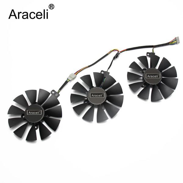

new 87mm t129215su t129215sm dc 12v 0.50amp 4pin 4 wire cooling fan for asus gtx980ti r9 390x 390 gtx1070 graphics card fans