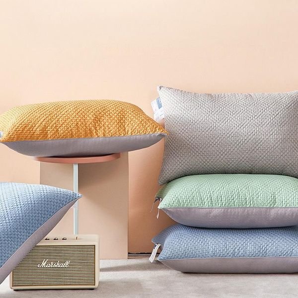 

pillow summer cool feeling solid decorate ice feather cotton core soft neck instant