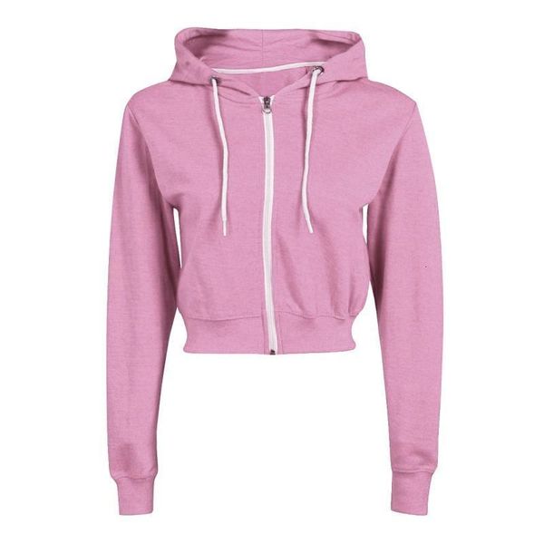 

crop hoodies women long sleeve sweatshirts drawstring zip up fashion hoodie streetwear black white grey pink hoodie female