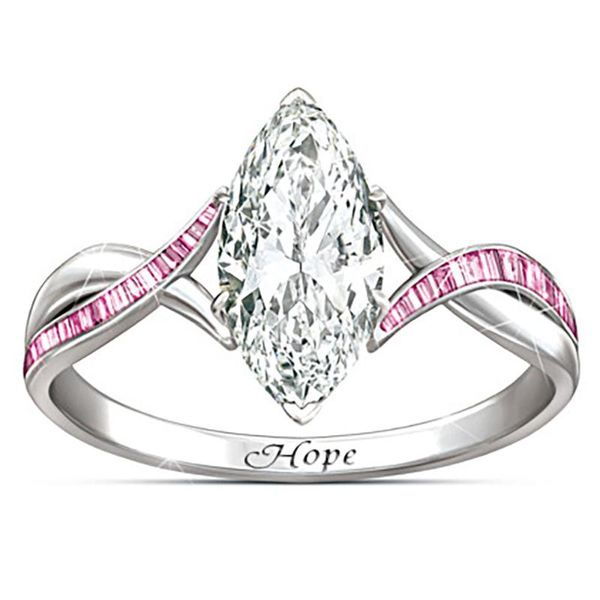 

wedding rings engagement for women water drop cz stone ring creative design personality finger accessories bridal shiny gift, Slivery;golden