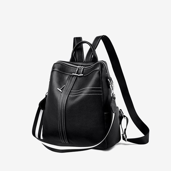 

women's craft british fashion versatile leather backpack simple soft leather bag