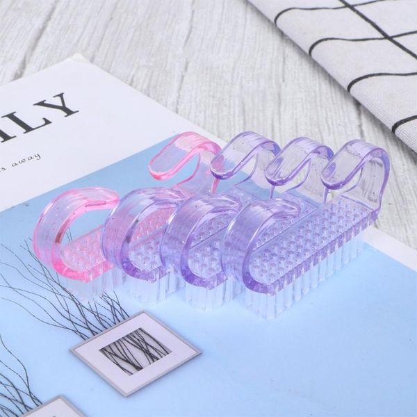 

nail brushes 4pcs handle brush hand scrubbing cleaning (random color), Yellow