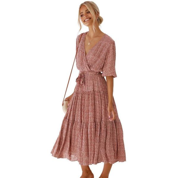

maternity dresses 2021 spring bandage dress women casual short sleeve button floral print for woman summer holiday style, White
