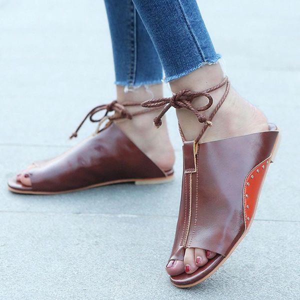 

women's rome style cross tied sandals shoes flat-bottomed roman sandals open toe ankle straps platform wedges shoes sandales, Black