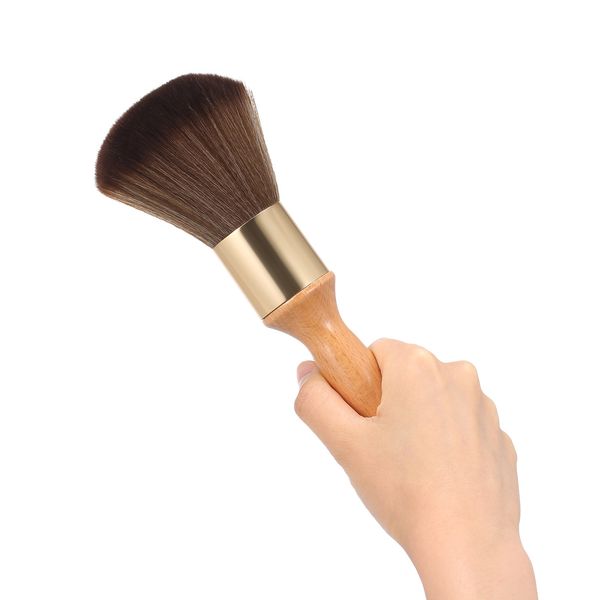 

barber tool neck duster brush large neck hair brush face cleaning hairbrush soft bristles long wooden handle hair cutting tools