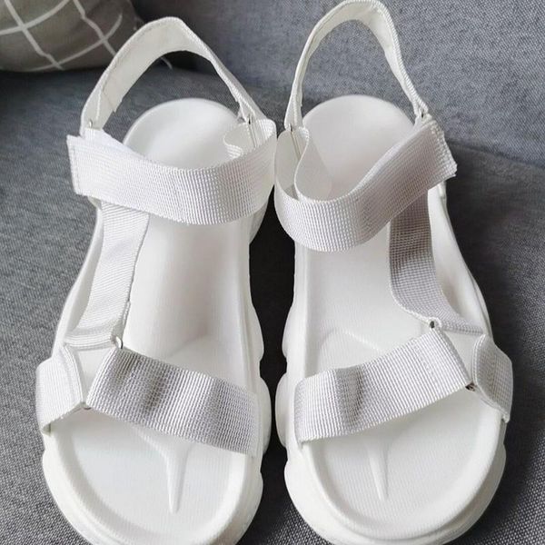 

sandals women summer women's 2021 toe platform casual comfy rainbow color fashion shoes, Black