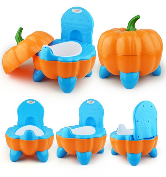 

dropship 3 colors cute pumpkin toilet seat for children with children's toilet training device