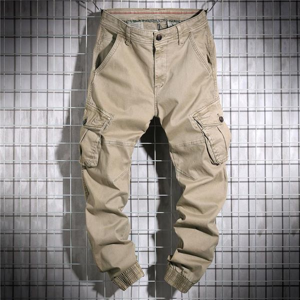 

spring autumn pure cotton work women pants trousers cargo fashion clothing military multi pockets army, Black