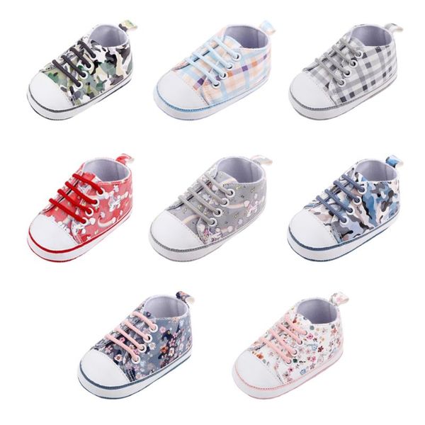 

first walkers baby boys girls anti-slip casual shoes toddler soft soled sneakers cherry blossoms foral spring autumn