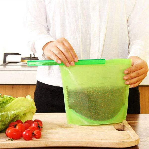 

food savers & storage containers silicone bags reusable fresh bag vacuum for fruit milk jan88