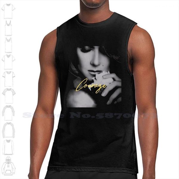 

dion courage tour summer funny tank sleeveless vest for men women, White;black