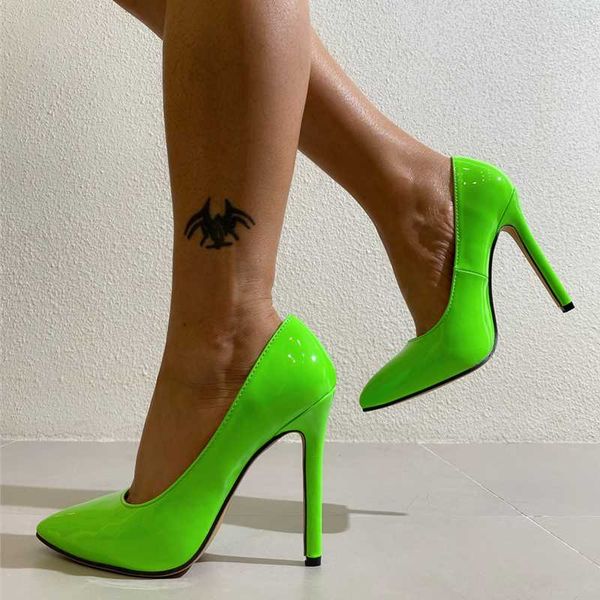 

dress shoes concise beauty women summer high heels pumps pointed toe slip-on green purple solid, Black