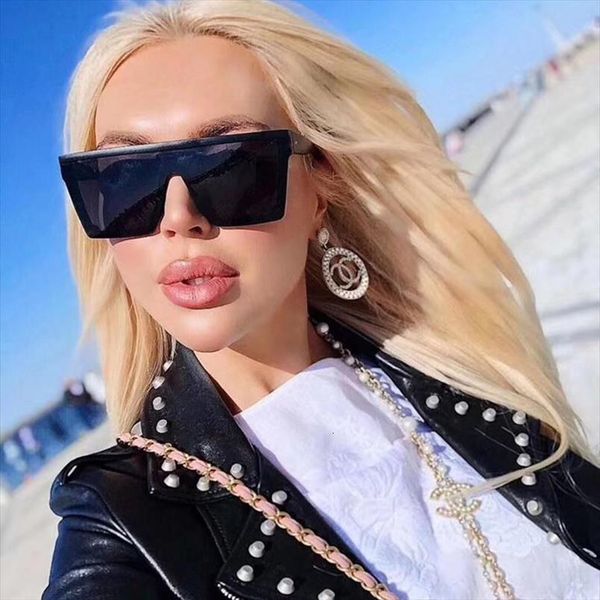 

black oversized square sunglasses women fashion vintage style sun glasses female brand designer big frame oculos de sol, White;black