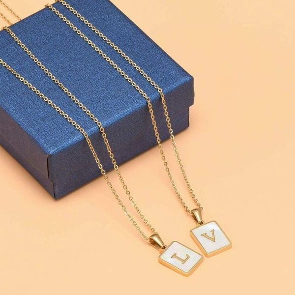 

chains personality men couple street style gift korean jewelry sweater chain initial letters women pendant necklace, Silver