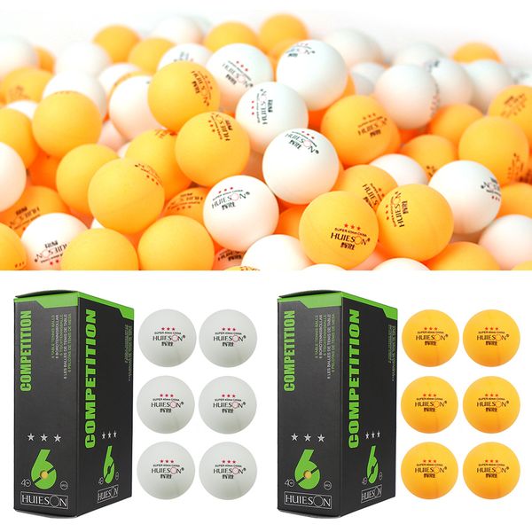 

6pcs/bag professional table tennis ball 40mm diameter 2.9g 3 star ping pong balls for competition training low price
