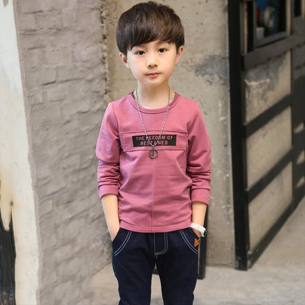 

boy letter t shirt coat autum fashion kids for 4 5 6 7 8 9 10 11 12 13 14, Black
