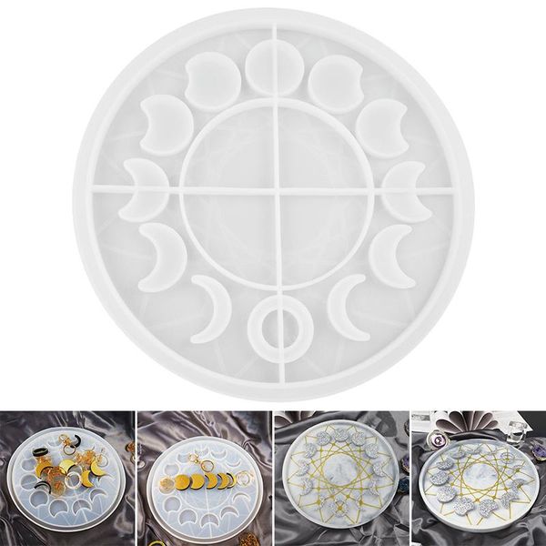 

craft tools diy crystal resin mold epoxy r eclipse moon phase ornament silicone star clock face pri