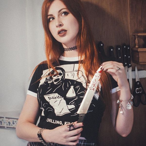 

vintage black t-shirts women gothic harajuku streetwear bodycon print crop tshirts female tees sumemr fashion party top, White