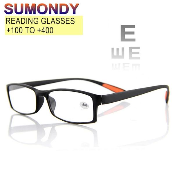 

sunglasses sumondy reading glasses +1.0 to +4.0 men women unbreakable tr90 frame anti fatigue presbyopia eyeglasses g410, White;black