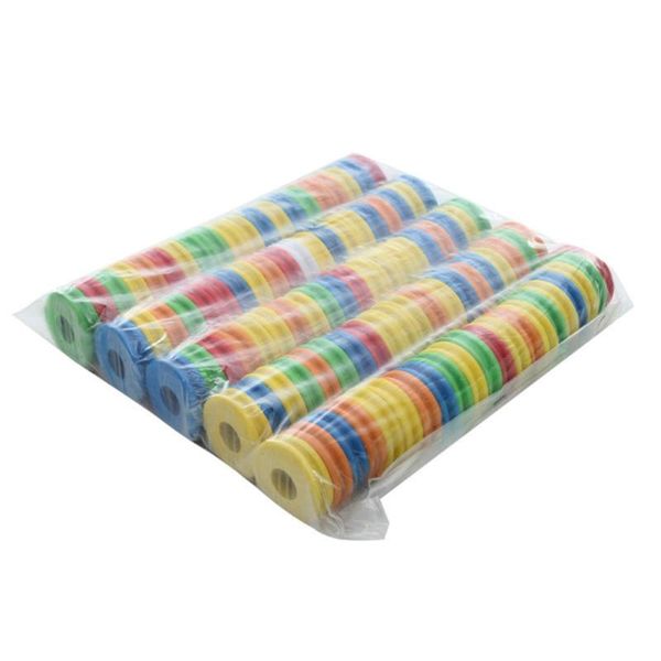 

braid line 100pcs fishing bobbin spools round shape reels tackle (multicolor)