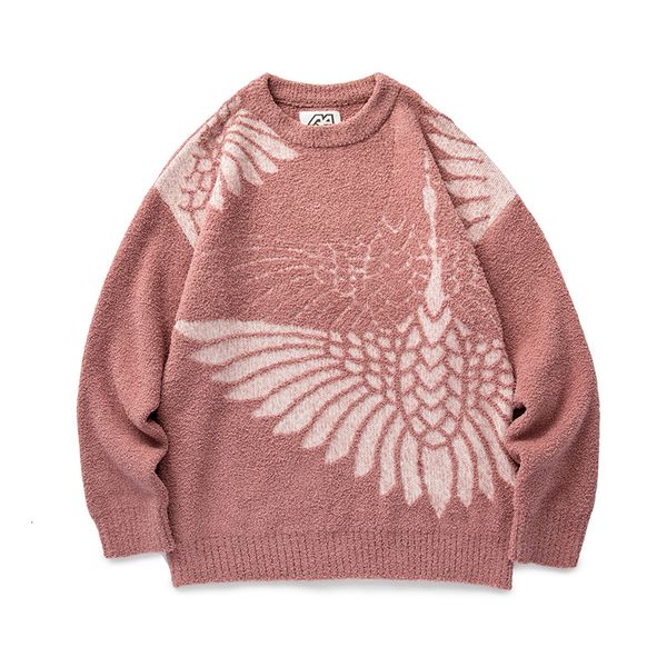 

New Men Crane Vintage Winter Sweaters 2021 Mens O-neck Korean Fashions Sweater Women Casual Harajuku Clothes 4ytj Q0W8, White;black
