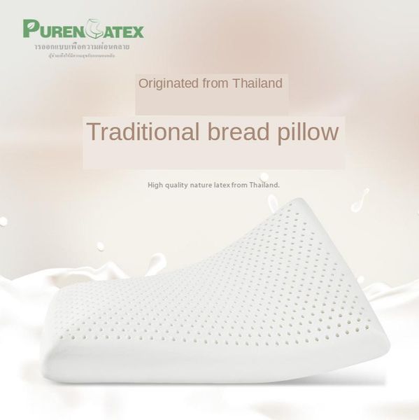 

pillow natural latex bread cervical travel for airplane body