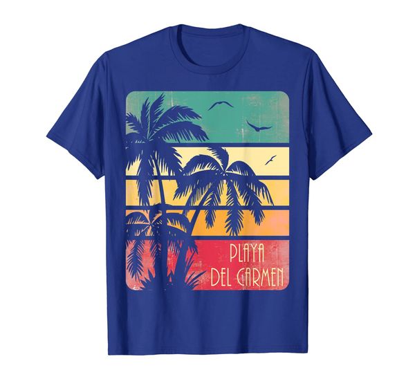 

playa del carmen vintage summer t-shirt, White;black